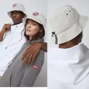 NWT Canada Goose Haven Bucket Hat Reflective Tape Silverbirch Sz M-L