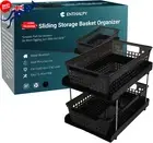 2-Tier Pull-Out Sliding Drawers for Kitchen, Bathroom, Pantry & Home Organizatio