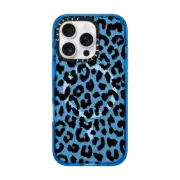 iPhone 16 Pro Impact Case MagSafe Compatible Black Transparent Leopard Print