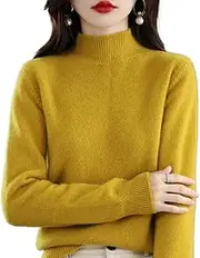 [Valtorixia] Women Cashmere Trendy Jumper Knitted Pullover Cashmere Sweaters for Women Wool Jumper Pullover Slim Elastic