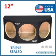 12" Triple Sealed Sub Box / Triple 12" Hatchback Sub Box Subwoofer Enclosure