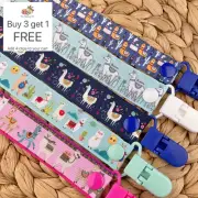 Dummy Clip - Pacifier Chain - Binky Band - Soother Holder - Dummie Strap - Llama