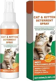 Cat No Scratch Spray - cat Care Spray, Cat Scratching Spray | Keep Off Cat Spray 100ml, mild Ingredients Reduce cat Scratching, Cat Training Spray Keep Cats Off Furniture, Sofas, Rugs, Curtains, Bed
