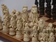 Berkeley Reynard the Fox Chess Set (cream and brown)