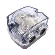 1X 2 Way Power Distribution Block 0 Gauge in Out Power Ground Distributor USA