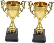 TOGEVAL 2pcs Trophy Football Trophy Mini Trophy Participation Trophy Funny Fantasy Trophy Football Game Prizes for Adults Trophies for Sports Tournament Trophy Cups Lombardi Trophy