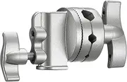 Neewer Multi Functional Heavy Duty 2.5-inch Grip Head Swivel Head Holder Mounting Adapter for Light Stand, Extension Boom Arm and Other Photographic Equipment with 1/2,1/4,3/8,5/8-inch Mount (Silver)