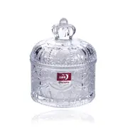 Crystal Glass Dome Shape Sugar Bowl Candy Jar with Lid 9*11 cm