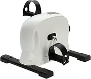 Pedal Exerciser,Electric Mini Exercise Bike for Leg and Arm Cycling Exercise Portable Peddler with LCD Display (Color : White)