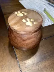 Pet Cremation Mini Urn for Small Pets (No Box) Rosewood And Brass Inlay Paws