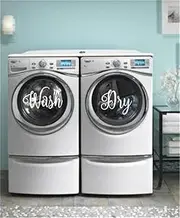 Wash Dry Decal for Laundry Room Home Decor Washer Decal Dryer Decal Stickers Laundry Decal