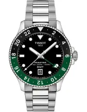 [Tissot] Seastar 1000 GMT T1208521105100 Watch in Black/Green