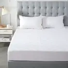 King Quilted Fitted Mattress Protector - 38cm Wall Microfibre Cover