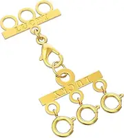 Qulltk Necklace Layering Clasps Gold and Silver Multi Strand Clasps,Necklace Connectors for Multiple Necklaces Seperator Clasps for Layered Look