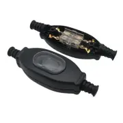 2PCS IP65 Waterproof Intermediate Switch Black Cord Switch Cable Switch 3A/250V