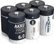 Ansmann 5030642-590 4 Pack 10,000mAh High Capacity High Rate NiMH Rechargeable Batteries Size D Cell 6-Pack
