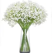 Babys Breath Artificial Flowers, 15Pcs Fake White Babys Breath Flowers Artificial Bulk,Real Touch Faux Babies Breath Gypsophila Bouquet for Wedding Floral