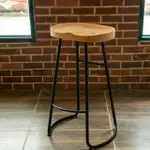 美式LOFT復古工業風家具奶茶咖啡廳高腳圓凳做舊鐵藝實木椅子