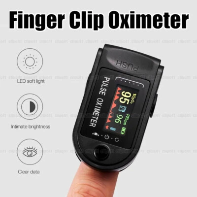 Medical Digital Finger Clip Pulse Oximeter SpO2 Heart Rate Monitor Blood Oxygen