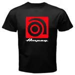 【時尚風格 O 領】AMPEG MUSIC LOGO 男式黑色 T 恤,尺碼 XS 至 3XL