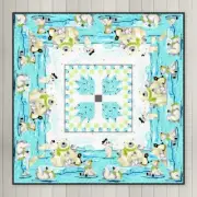 Quilt Kit - Polar Bear Party - 61" X 61" Burr The Polar Bear Throw Quilt