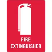 Brady Fire Equipment Sign - Fire Extinguisher, H450mm x W300mm, Polypropylene, W