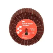 Scotch-Brite Combi-S Wheel 80799, 3 in x 1-3/4 in 1/4 in Shank P180 X-weight