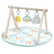 Ingenuity Sun Valley Wooden Toy Arch & Baby Play Mat, For Ages 0-36 Months