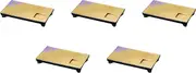Set of 5, 9.2 inch (9.2 cm) Long Square Foot Mount Golden King Yakumo Bottom Black Coating