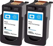 ExtraPrint 2 x Black Ink Compatible Replacement for Canon PG660XL PG-660 XL High Yield Inkjet Cartridge for Canon PIXMA TR7060 TR7060a TS5360 TS5365