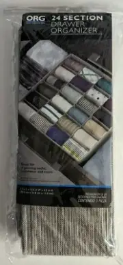 Two Drawer Organizers, 24 Section and 7 Section, for Socks Underwear, Scarves...