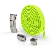 Flurescent Green Elastic No Tie Boot Sneakers Flat Replacement Shoe Laces #2001