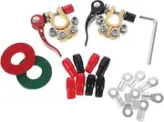 COSMEVIVI 1 Sets Heavy Duty Car Battery Terminal Connectors Washer Ring Quick Disconnect Clamps for Automotive and Solar Applications Includes Wrench for Easy Installation