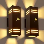 Dusk to Dawn Outdoor Wall Light 2 Pack, Modern Exterior Lighting Fixtures for...