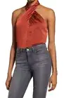 CHELSEA28 Rust Henna Open Back Halter Twist Neck Tank Top M = 8/10 Nordstrom