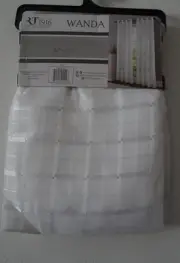 RT Designers Collection Wanda Sheer White Curtain Window Panel 54 x 90