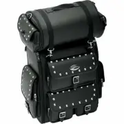 Saddlemen Studded EX2200S Deluxe Sissy Bar Bag w/ Roll Bag Sissy Bar Mount