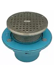 ZURN Round Floor Drain,Cast Iron,No Hub, GR-FR06NI-C4N-PS-CC