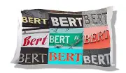 BERT Personalized Pillowcase featuring the name in photos of signs