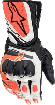 Alpinestars SP-8 V3, gloves , color: Black/White/Neon-Red , size: L