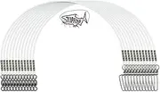 Fishing Fluorocarbon Leader with Crane Swivel and Snaps - Heavy Duty 20-80lb Fluorocarbon Leader Connects Lures, Bait, or Hooks for Saltwater & Freshwater Fishing (12, 20in-60lb)