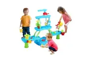Sand Water Play Table 5 Tier Waterfall Pool Toys Sandpit Education Beach Activity Summer Outdoor Backyard Kids Playset