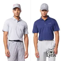 在飛比找PChome24h購物優惠-【Lynx Golf】男款吸排抗UV涼感透氣速乾優美緹花工藝