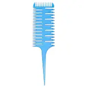 Beakey 3 in 1 Pointed Tail Comb Braiding Hair Dyeing Tool for Salon-Blue