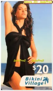 BIKINI VILLAGE 2010 AUGUST 31ST $20 PRIVILEGE SWIMSUIT MODEL PREPAID PHONE CARD