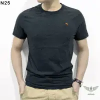 在飛比找蝦皮購物優惠-Abercrombie N25 刺繡鼠標色男士短袖 t 恤