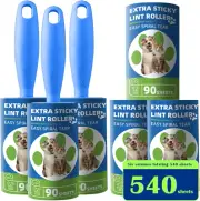 Lint Rollers for Pet Hair Extra Sticky 540 Sheets -Lint Roller for Clothes,Co...
