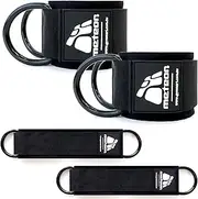 METEOR Ankle Strap Wrist Cuff for Cable Machine: Adjustable Gym Attachments for Kickback, Leg Extensions & Curls, Hip Abductors - Double D-Rings for Men & Women (1Pair)