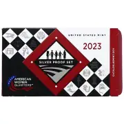 Flat Replacement Box For 2023 Quarters US Mint Silver Proof Set-No Coins Or COA