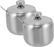 UTHCLO Versatile Stainless Steel Spice Jars Salt Sugar Storage Lid for Kitchen Counter